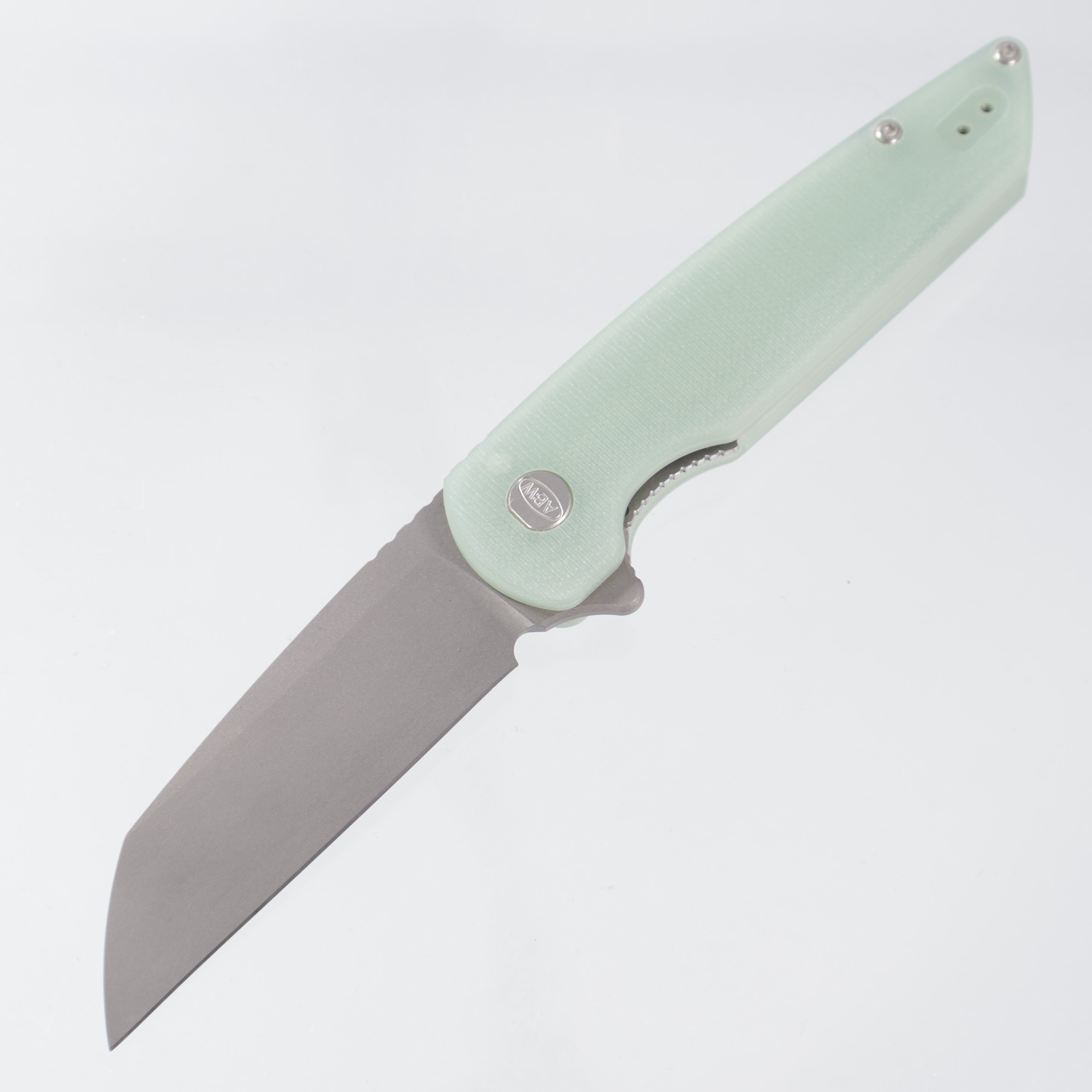 American Blade Works Model 2 - Jade G10 - Stonewash Magnacut
