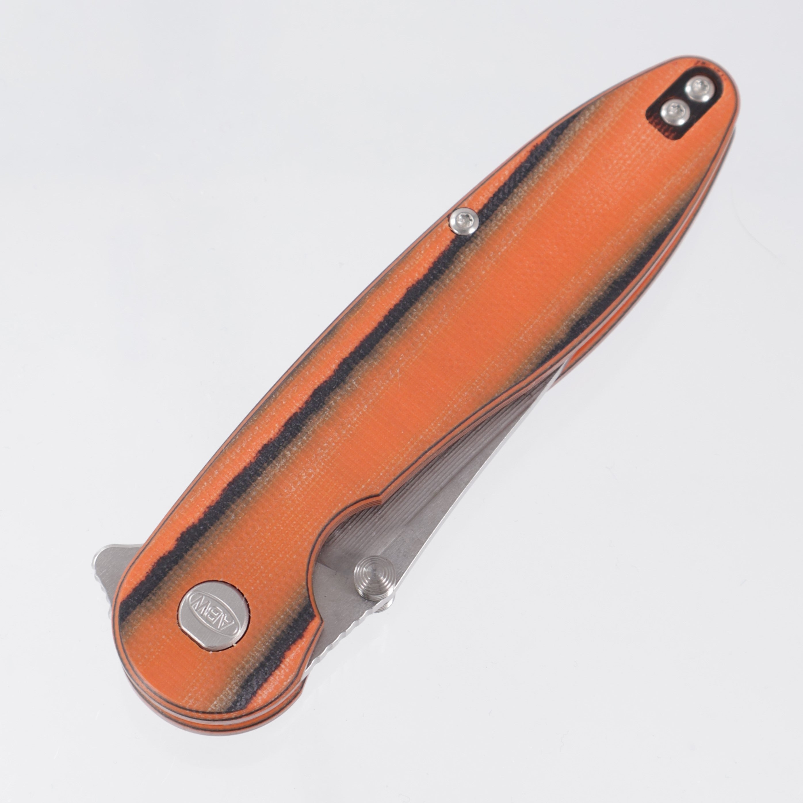 American Blade Works Model 1 V7 Drop Point - Orange/Black G10 - Stonewash Magnacut