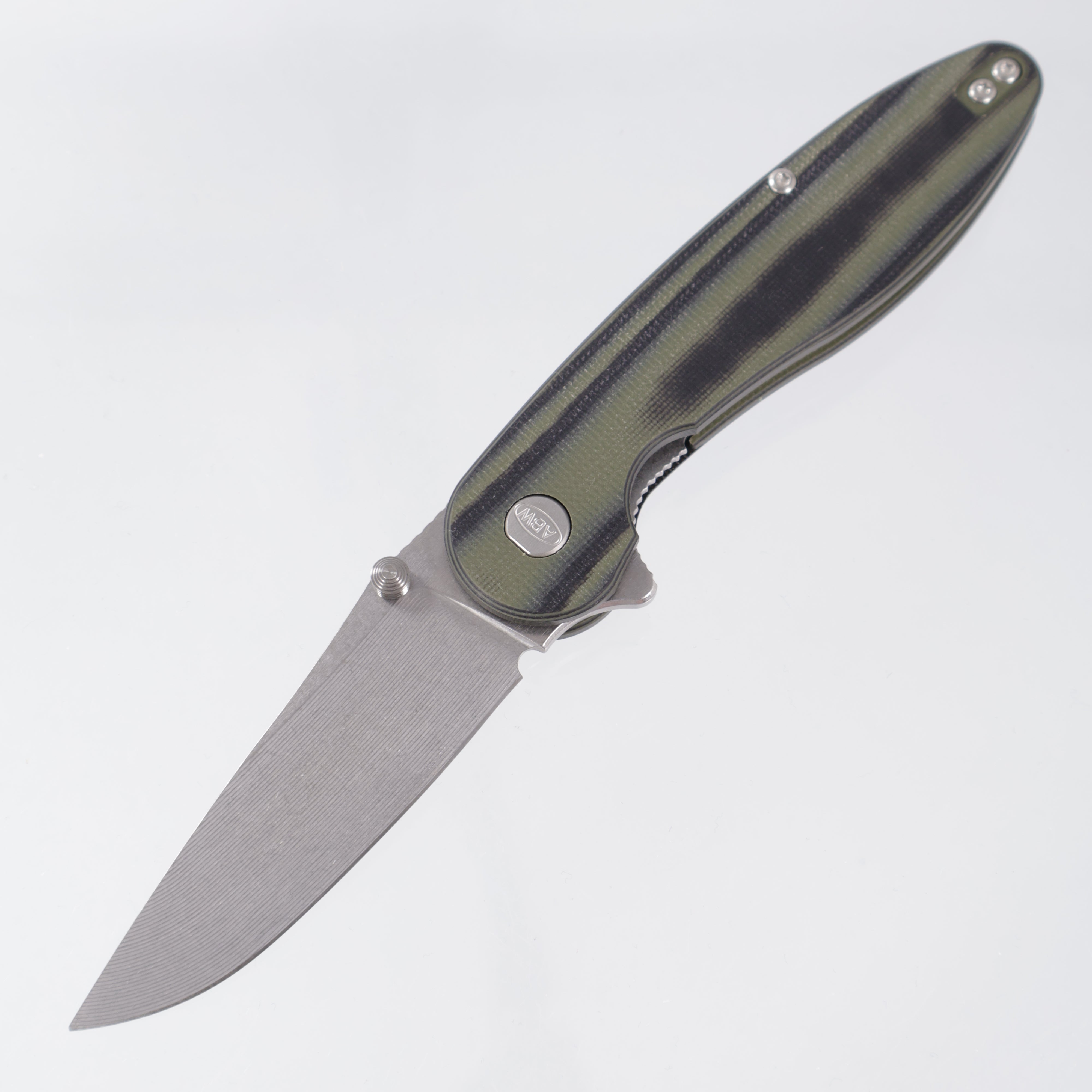 American Blade Works Model 1 V7 Drop Point - OD Green/Black G10 - Stonewash Magnacut