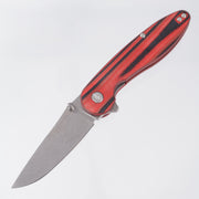 American Blade Works Model 1 V7 Drop Point - Red/Black G10 - Stonewash Magnacut