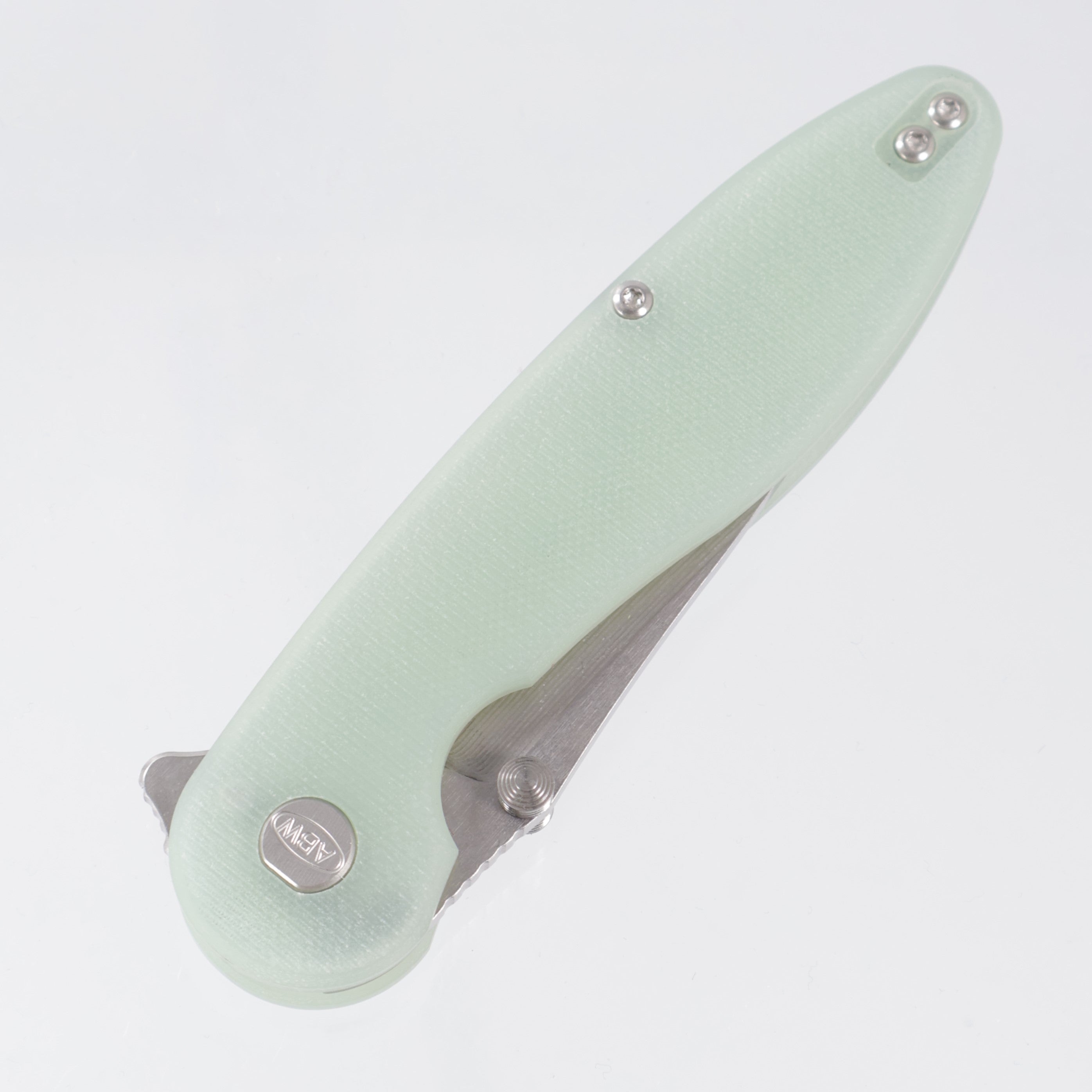 American Blade Works Model 1 V7 Drop Point - Jade G10 - Stonewash Magnacut