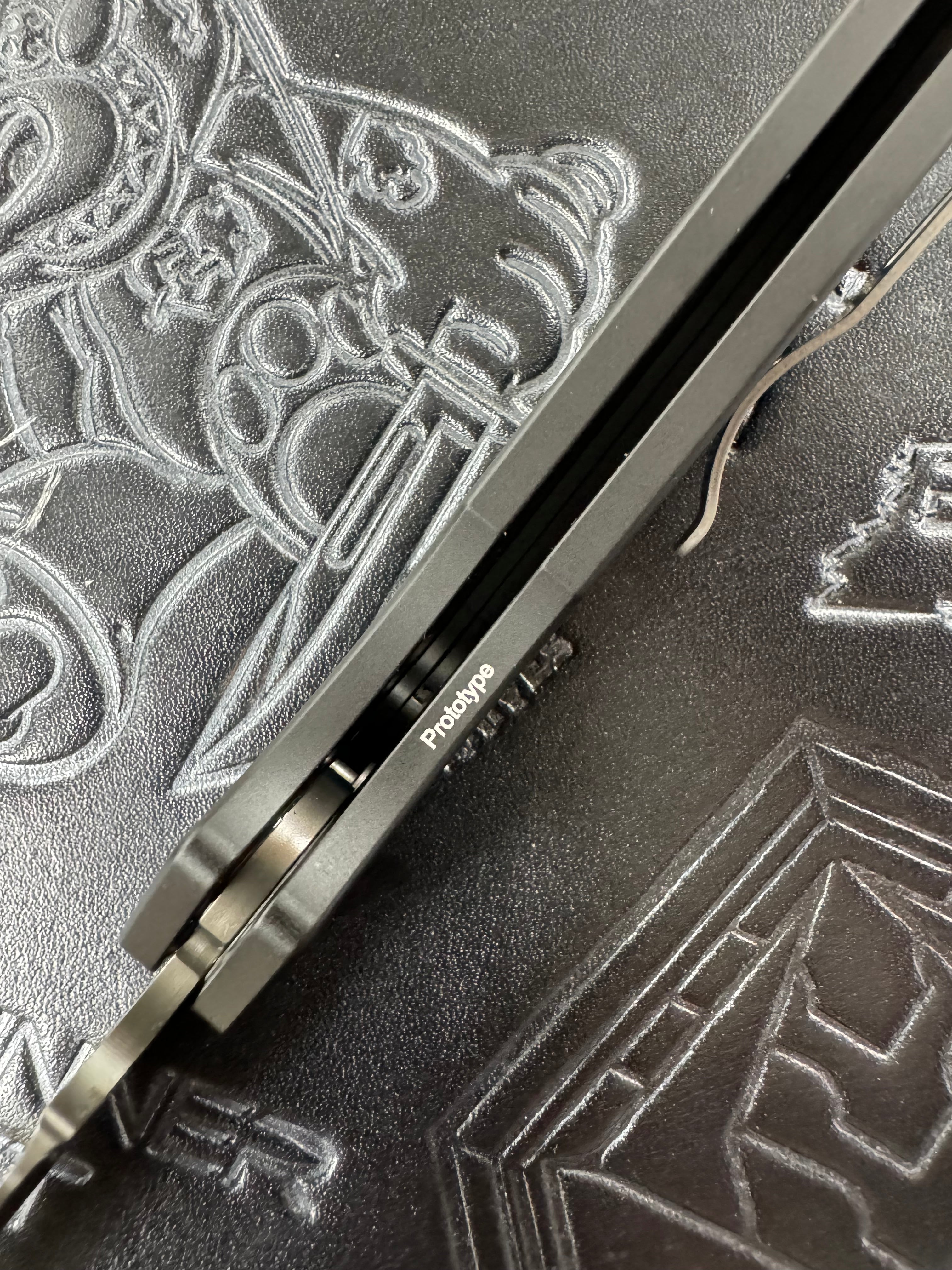 Pro-Tech PT Plus Black Gridlock Aluminum Handle w/ Smoky Gray Cru-Wear 2024 Cancon PT.3 Prototype