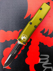 MICROTECH UTX-85 OD GREEN SINGLE EDGE OTF KNIFE BLACK BLADE 231-1 OD