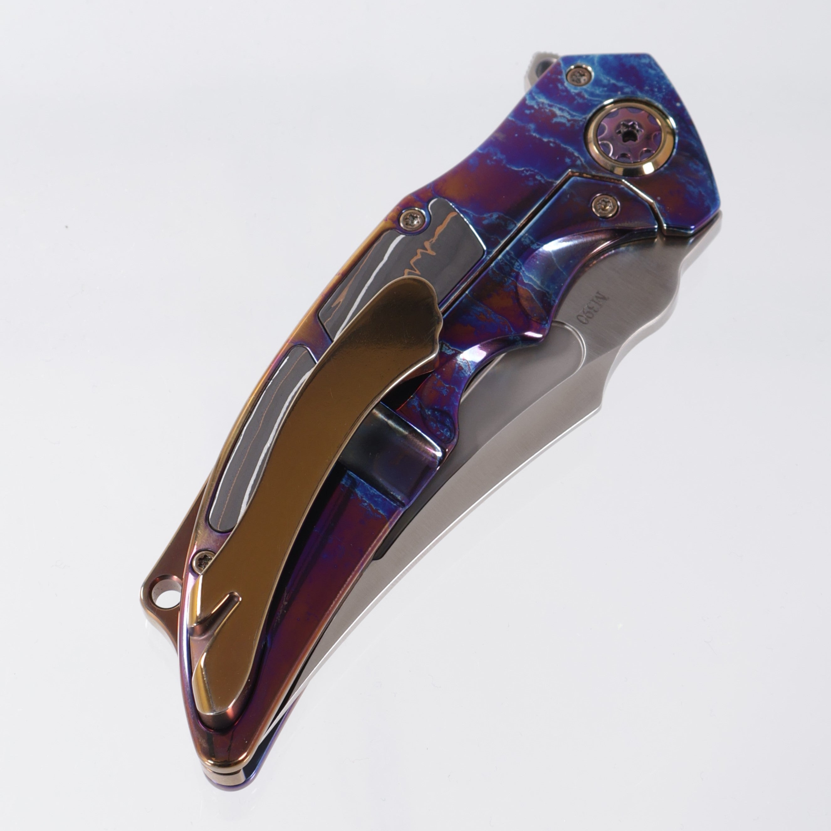 ADV Tactical Brawler - Acid Rain Titanium w/ Copper Carbon Fiber Inlays - Satin M390