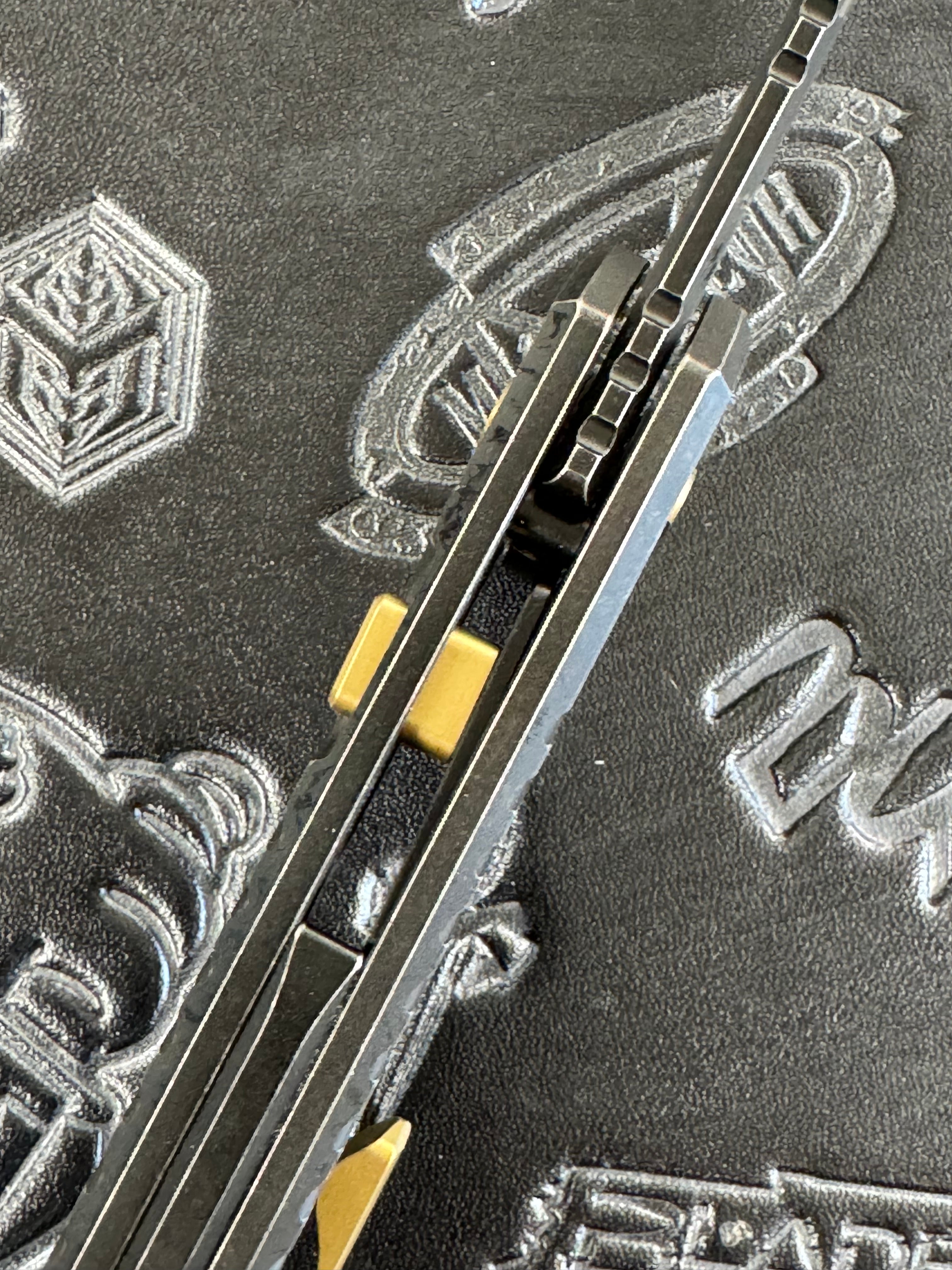 Vosteed RSKAOS - Top Liner Lock (3.3" M390 Sheepsfoot Black Stonewash Blade & Titanium Handle) - A0903