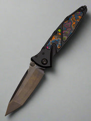 Pre Owned Microtech Socom Elite T/E Signature Series 80’s Camo Carbon Inlay DLC Standard Manual