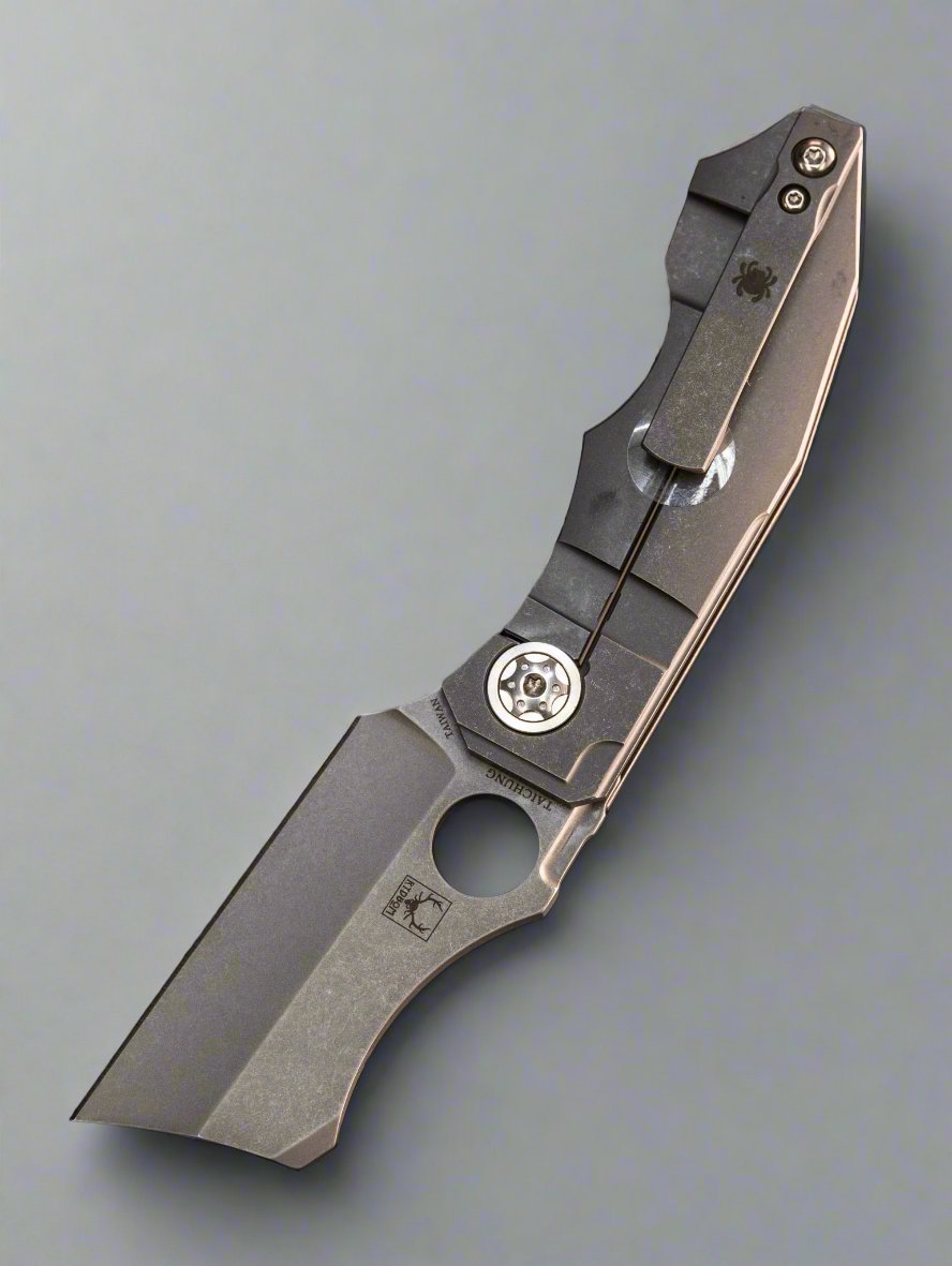 Spyderco Stovepipe Frame Lock Knife Titanium (2.8" Stonewash) C260TIP