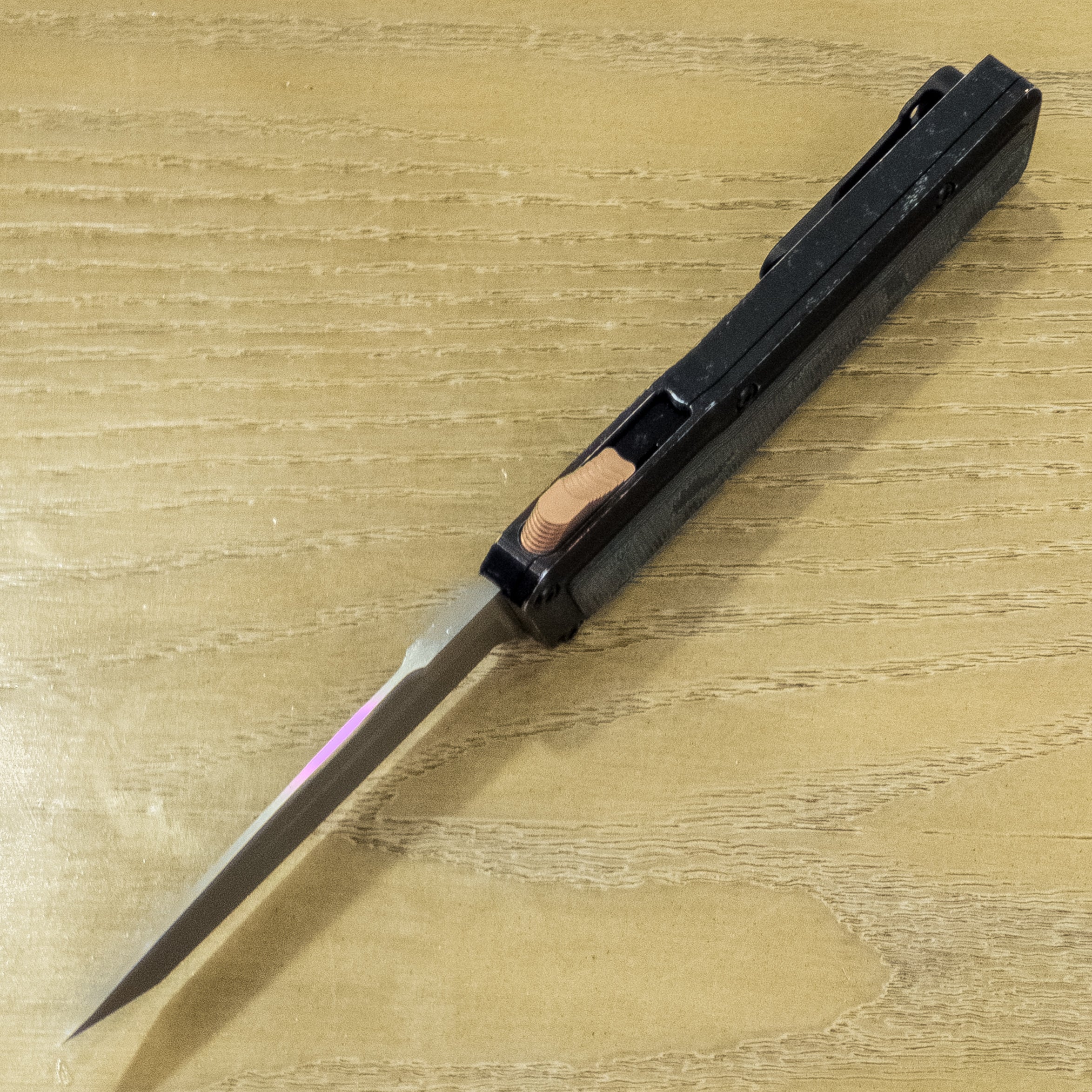 Chaves Dissident - Shipwreck CF Inlaid BattleBlack Aluminum - Tanto M390 Stonewash - 723587150790