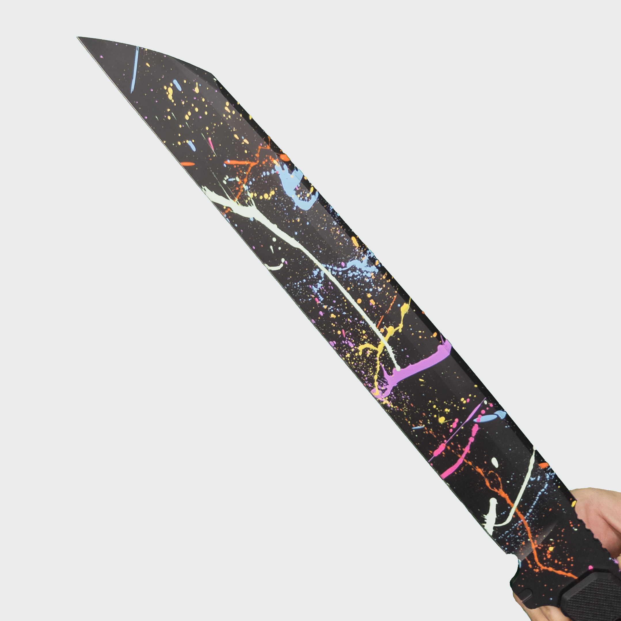 Blackside Customs Kyoto Drifter - 80s Paint Splatter PSB27 - Black G10 - BROP Exclusive - BSC-WD Sword