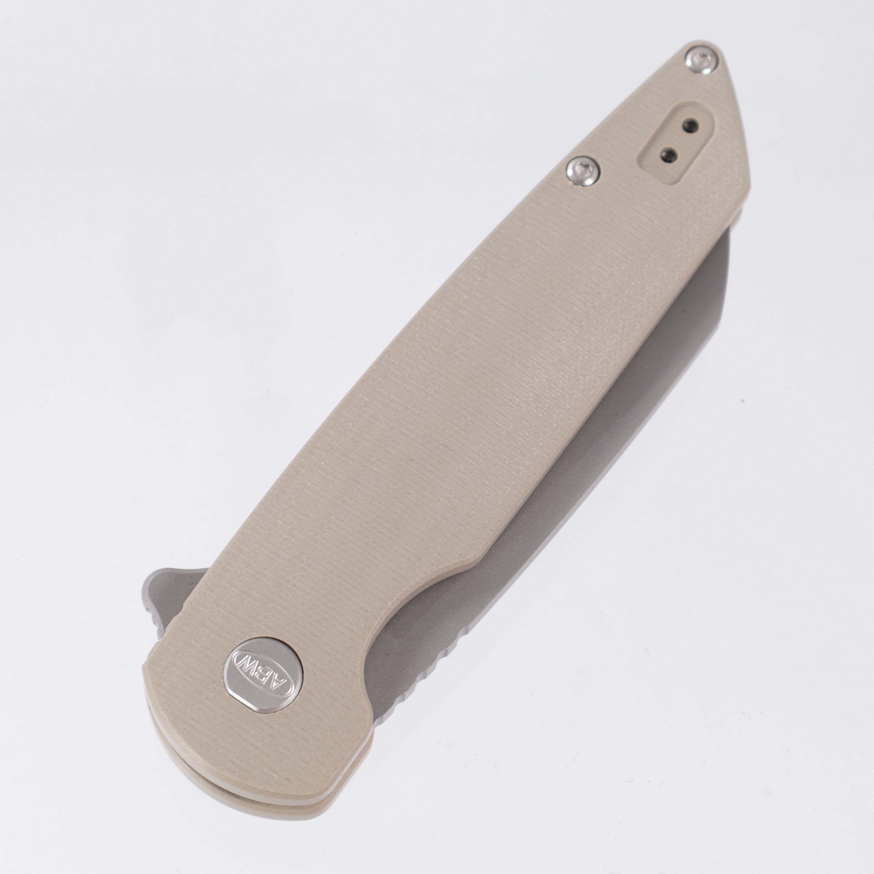 American Blade Works Model 2 - Tan G10 - Stonewash Magnacut