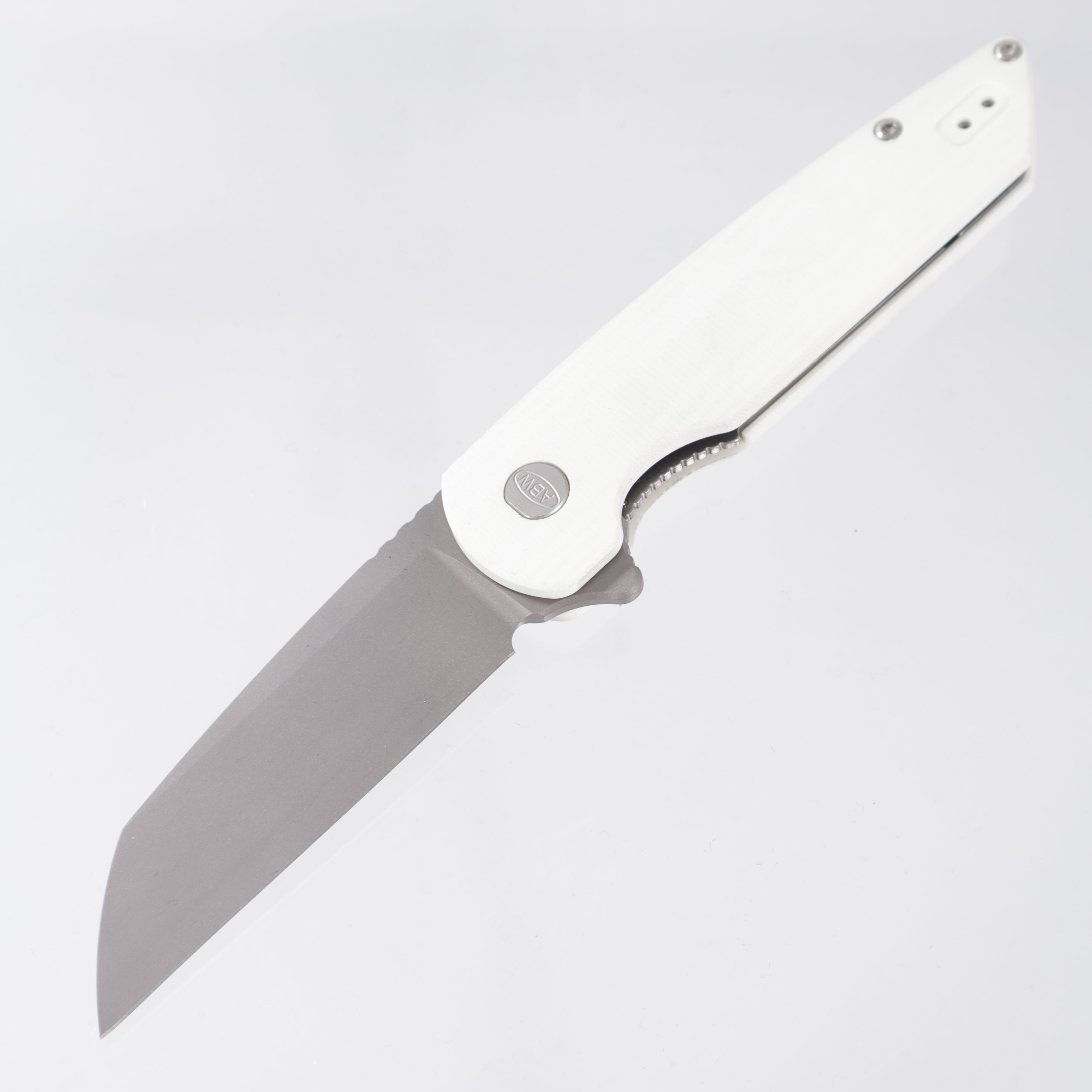 American Blade Works Model 2 - White G10 - Stonewash Magnacut