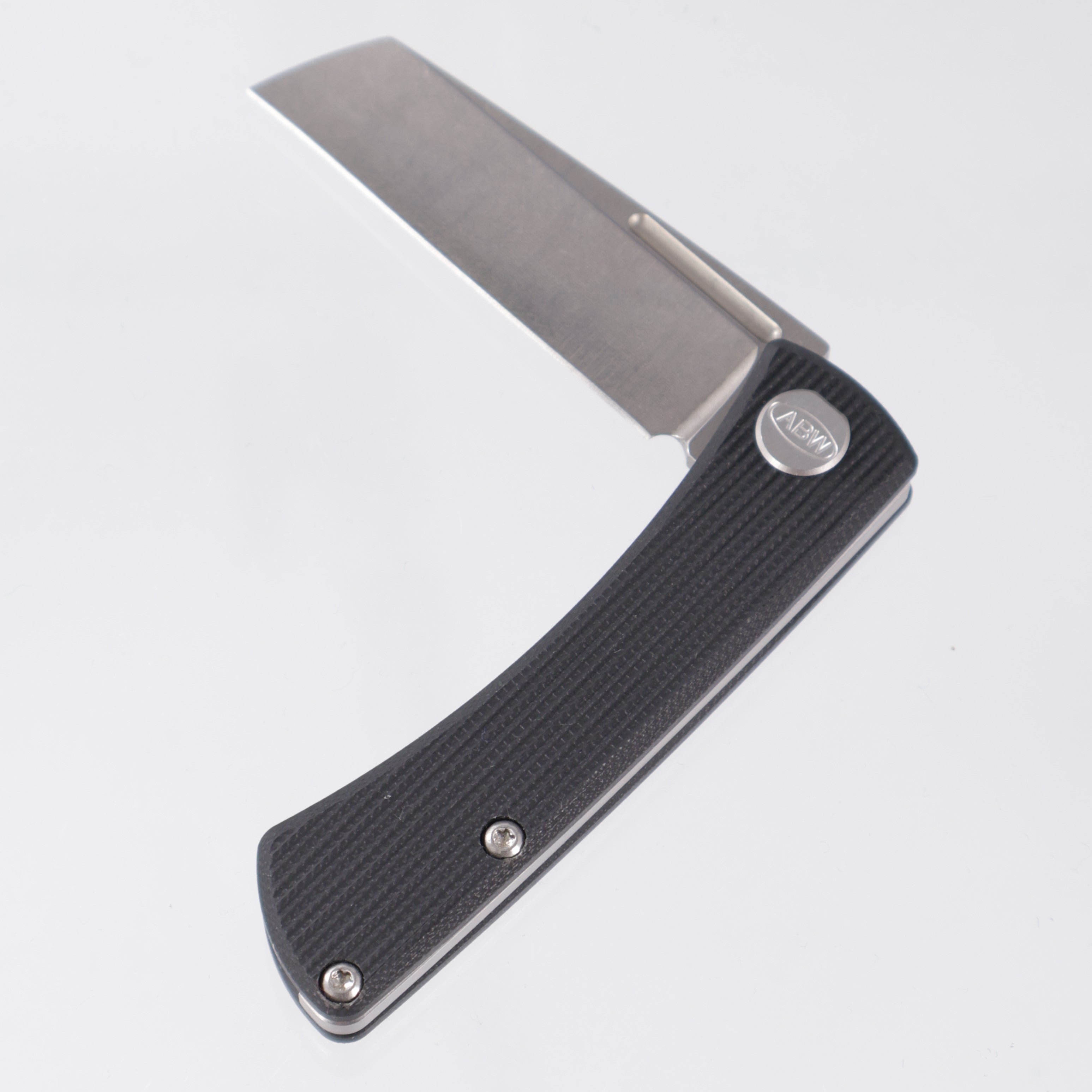 American Blade Works Slipjoint - Black Straight G10 - Stonewash Magancut
