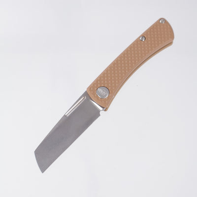 American Blade Works Slipjoint - Tan Diamond G10 - Stonewash Magnacut