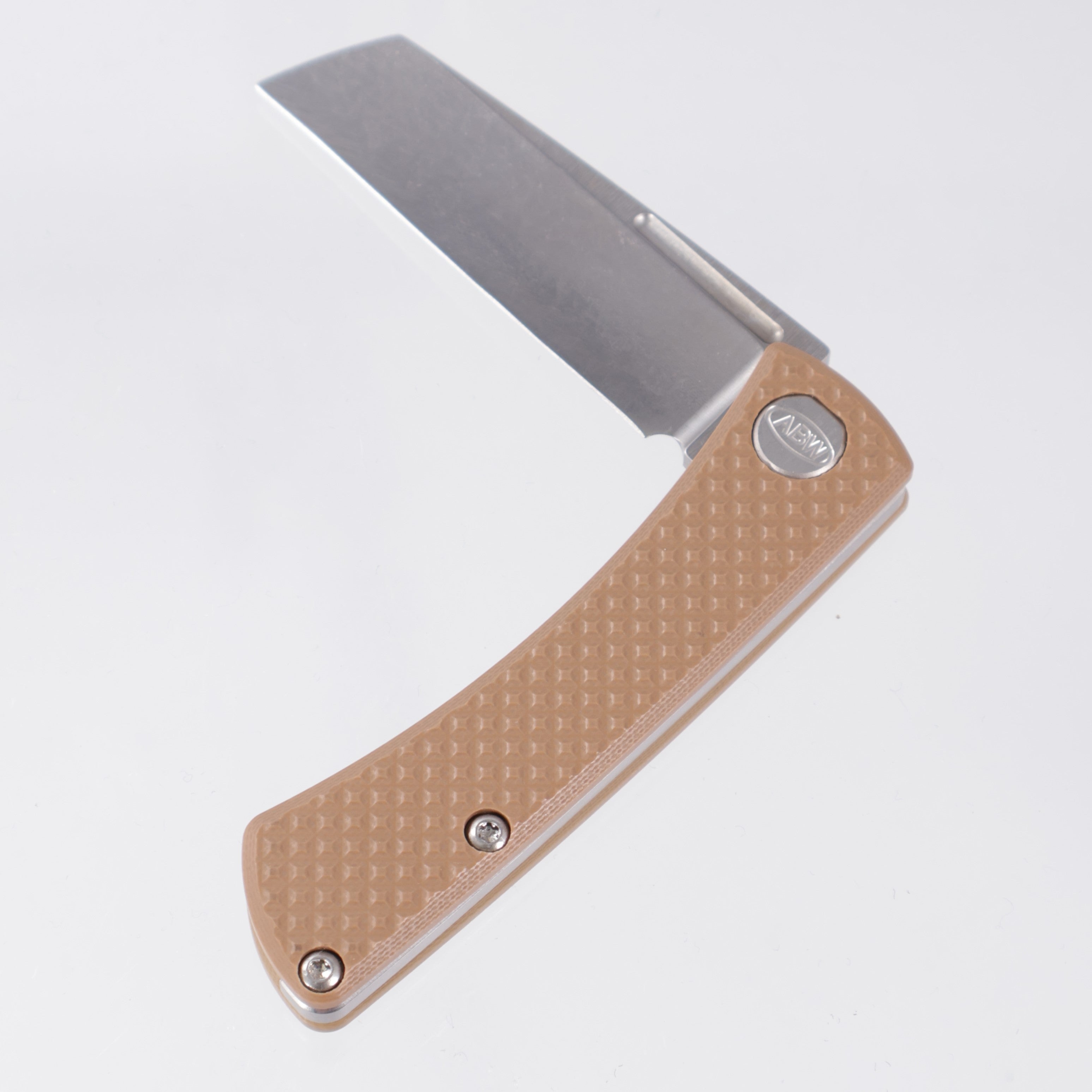 American Blade Works Slipjoint - Tan Diamond G10 - Stonewash Magnacut