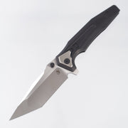 Arcane Design Creature Tanto - Black Stonewash Titanium w/ Silver Aluminum Pivot Collars - Satin 20CV