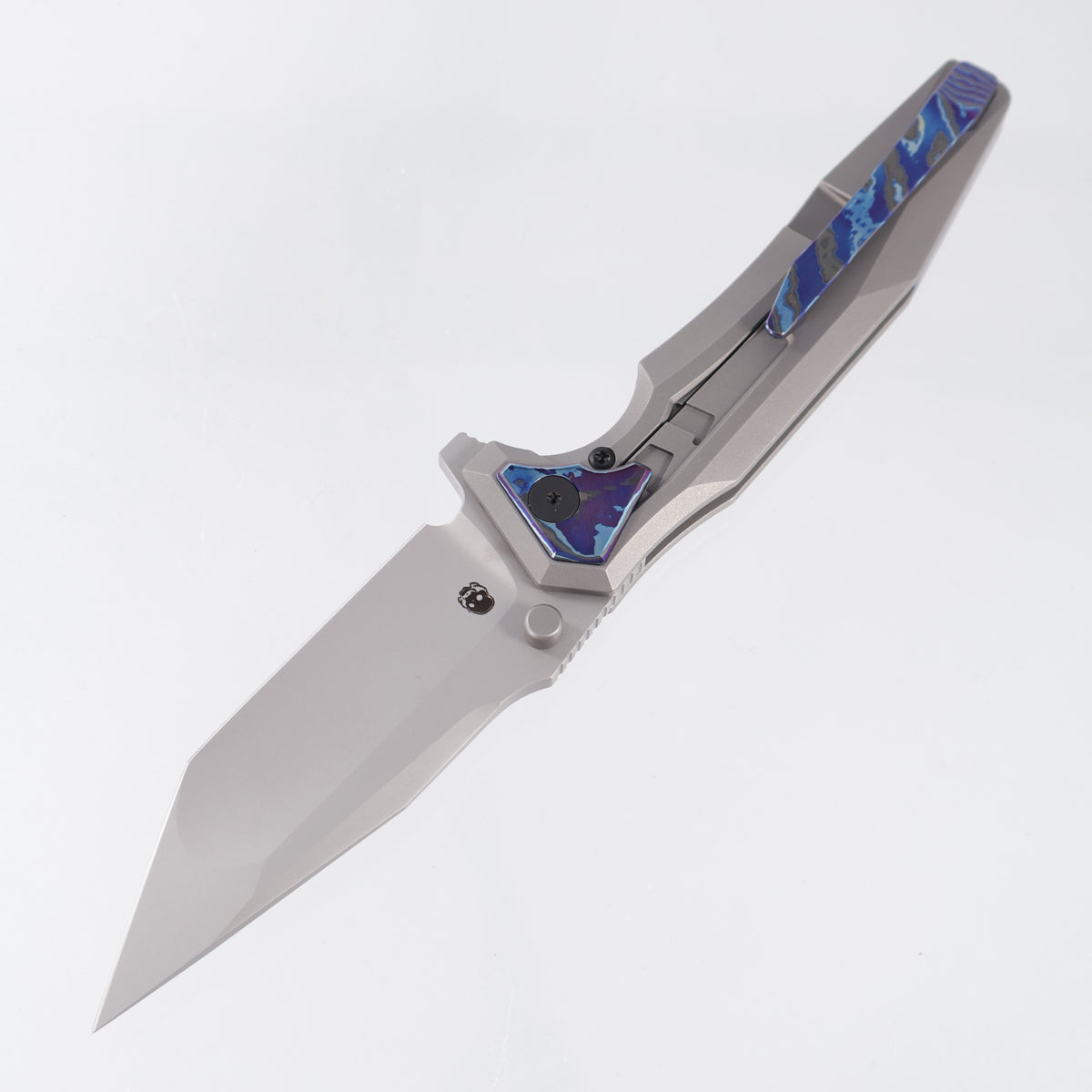 Arcane Design Creature Tanto - Stonewash Titanium w/ ZircuTi Pivot Collars, Clip & Backspacer - Beadblast 20CV