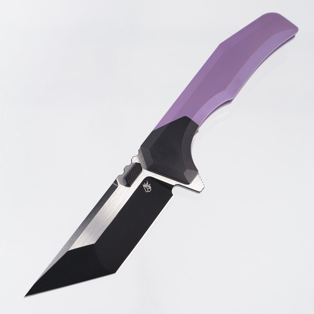 Arcane Design Necronaut V3 - Purple Ano Titanium w/ Black PVD Titanium Bolsters - Black PVD w/ Satin Flats Magnacut