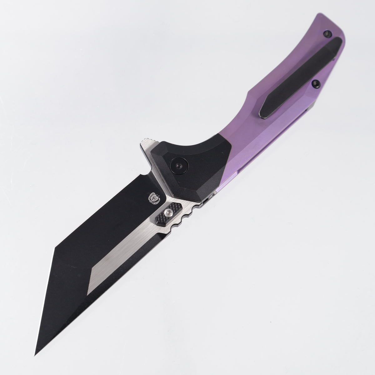 Arcane Design Necronaut V3 - Purple Ano Titanium w/ Black PVD Titanium Bolsters - Black PVD w/ Satin Flats Magnacut