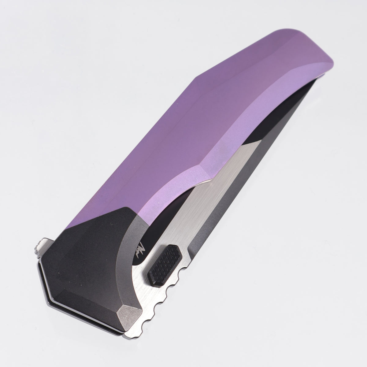 Arcane Design Necronaut V3 - Purple Ano Titanium w/ Black PVD Titanium Bolsters - Black PVD w/ Satin Flats Magnacut