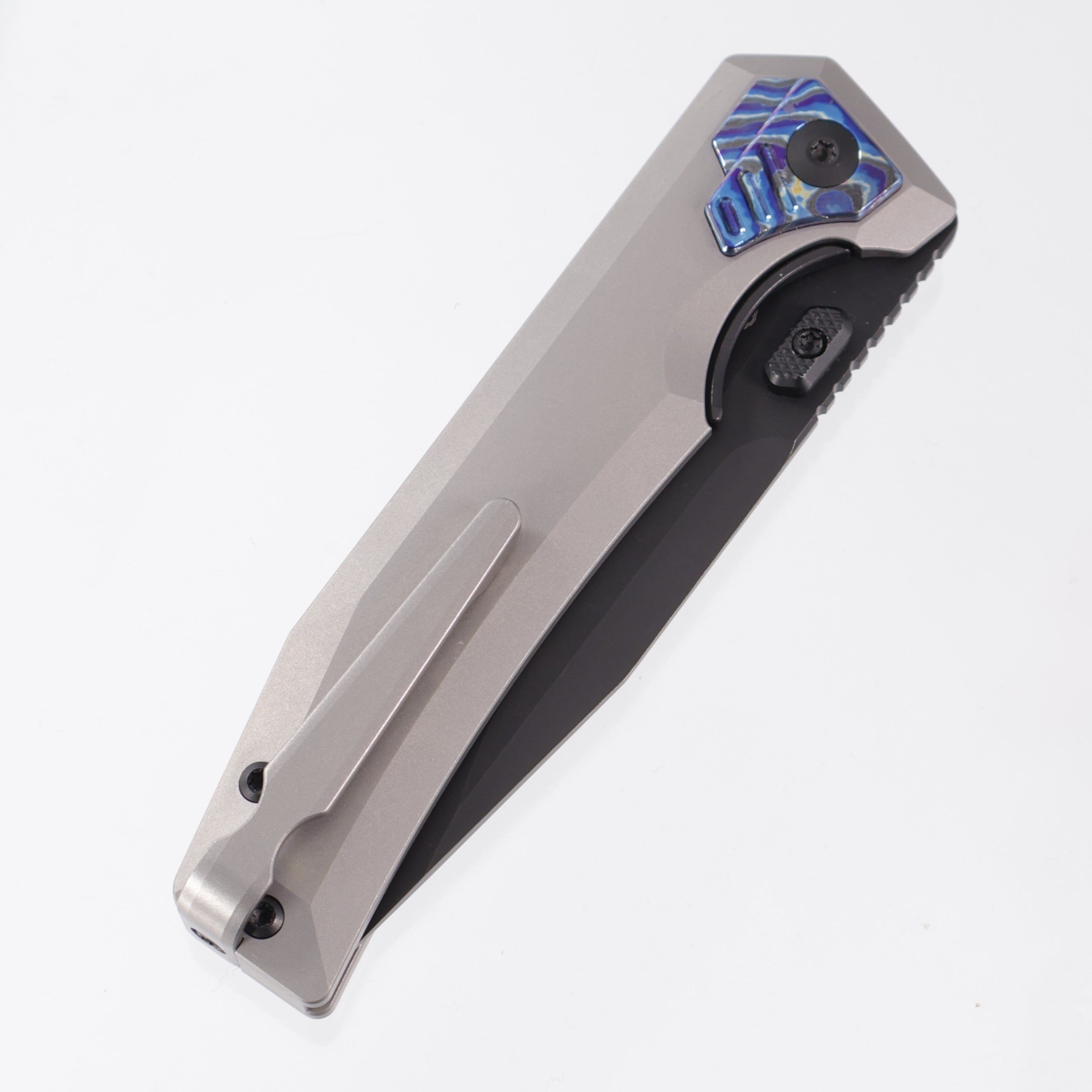 Arcane Design Automaton - Beadblast Titanium w/ ZircuTi Pivot Collars - Black Stonewash PVD S90V