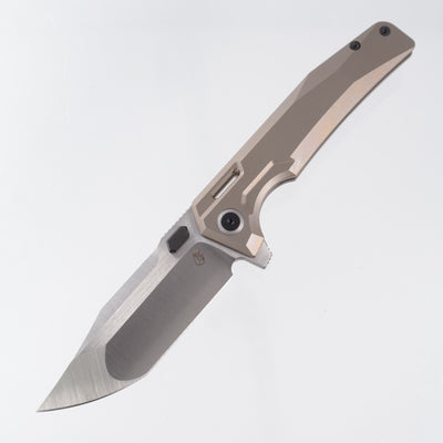 Arcane Design Abyss V2 Bronze Age Edition - Bronze Titanium w/ Plain Ti Pivot Collars - Satin Magnacut
