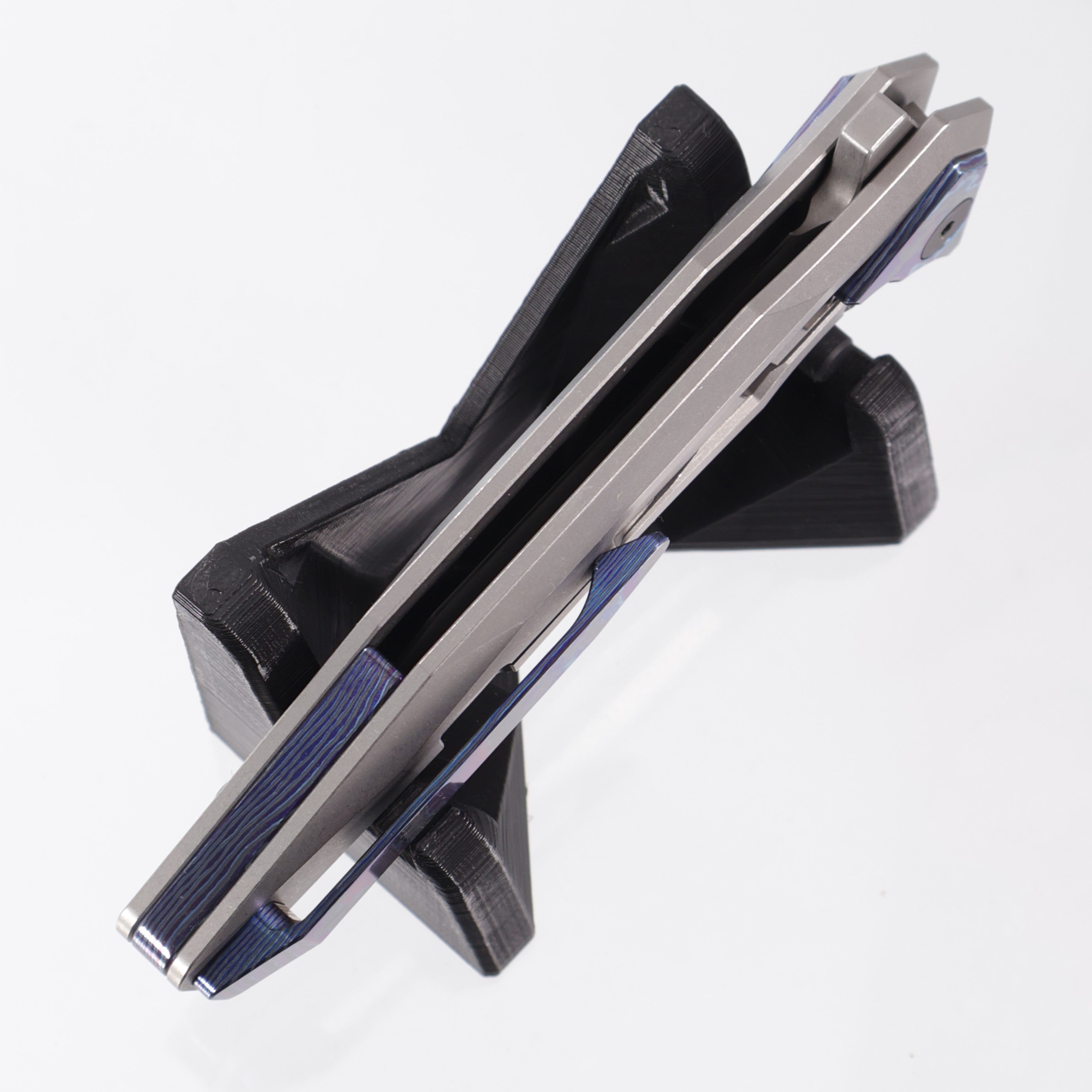 Arcane Design Creature Tanto - Stonewash Titanium w/ ZircuTi Pivot Collars, Clip & Backspacer - Stonewash 20CV
