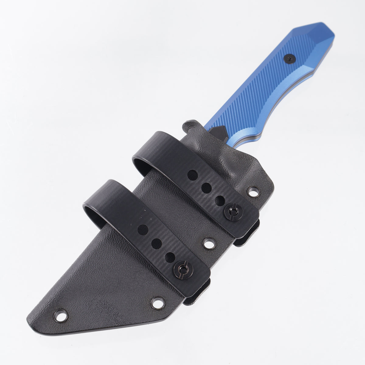 Arcane Design Necronaut Fixed - Blue Aluminum w/ Black Pivot Collars - Black PVD w/ Satin Flats Magnacut