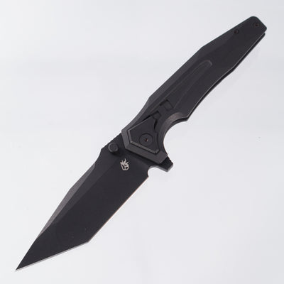 Arcane Design The CREATURE - Tanto PVD 20CV - PVD Titanium w/ Ti PVD Collar - ALL BLACK