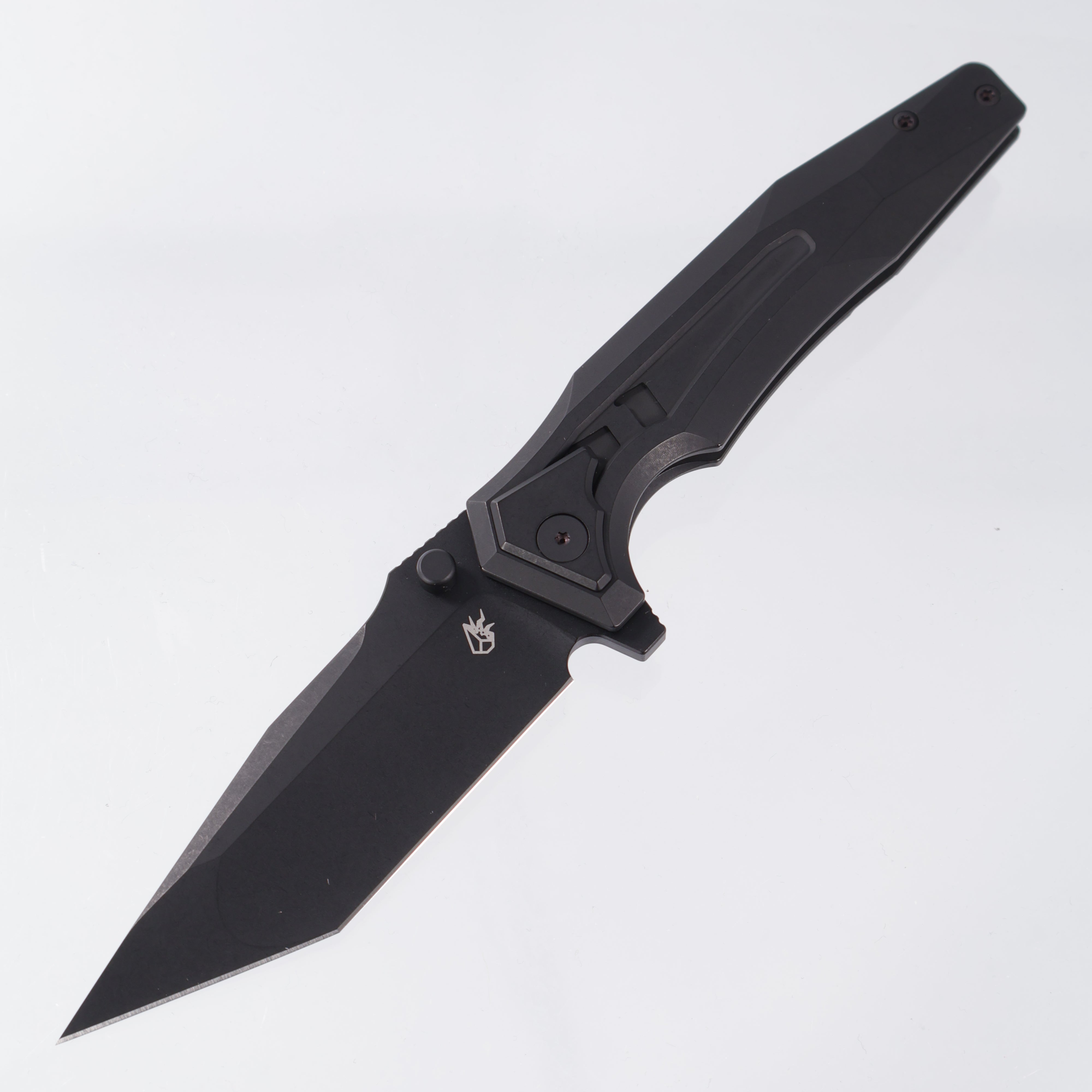 Arcane Design THE CREATURE - Tanto PVD 20CV - PVD Titanium w/ Ti PVD Collar - ALL BLACK