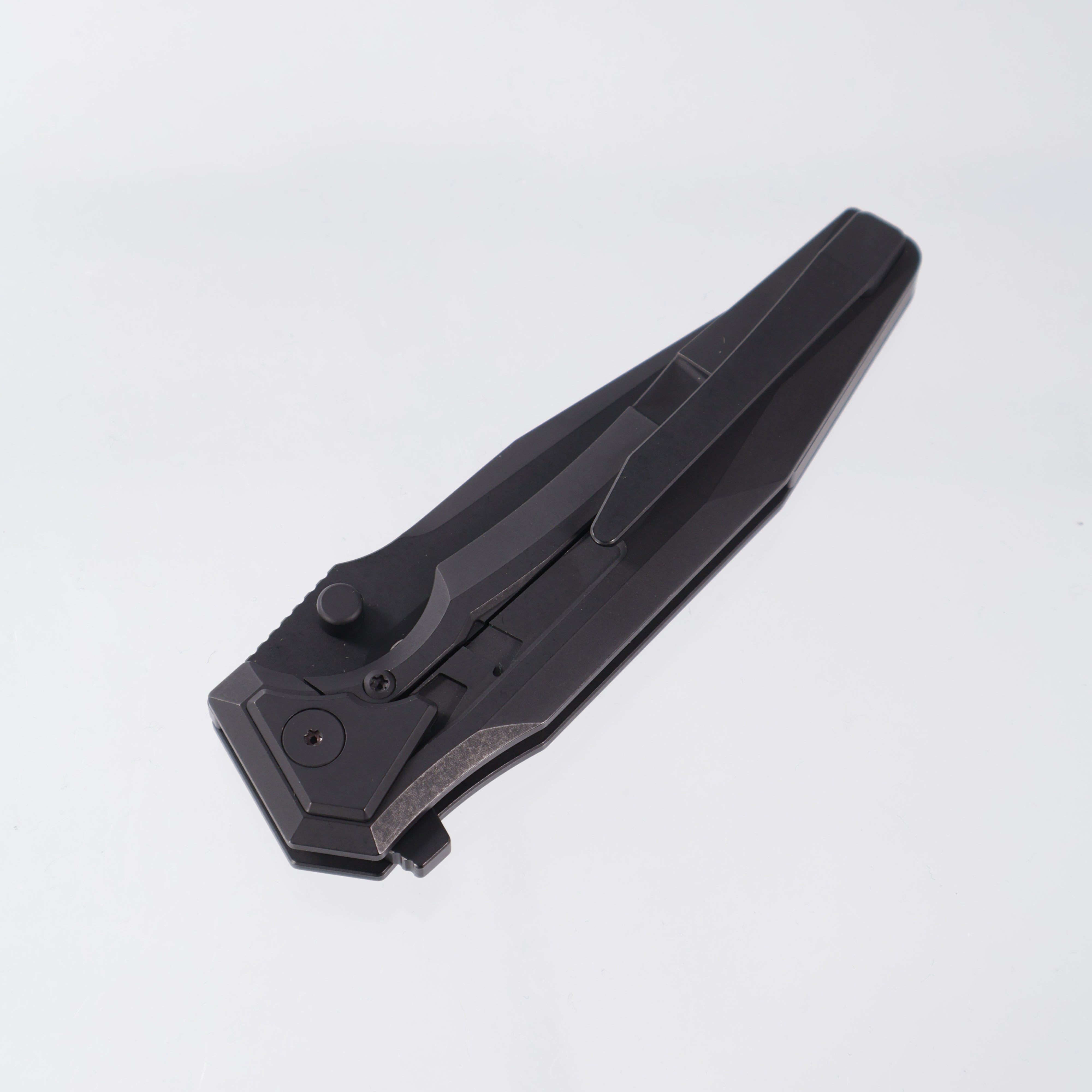 Arcane Design THE CREATURE - Tanto PVD 20CV - PVD Titanium w/ Ti PVD Collar - ALL BLACK