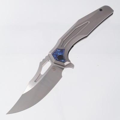 Arcane Design The CRYPT - Satin M390 - Bead Blasted Titanium w/ Zircuti Accents