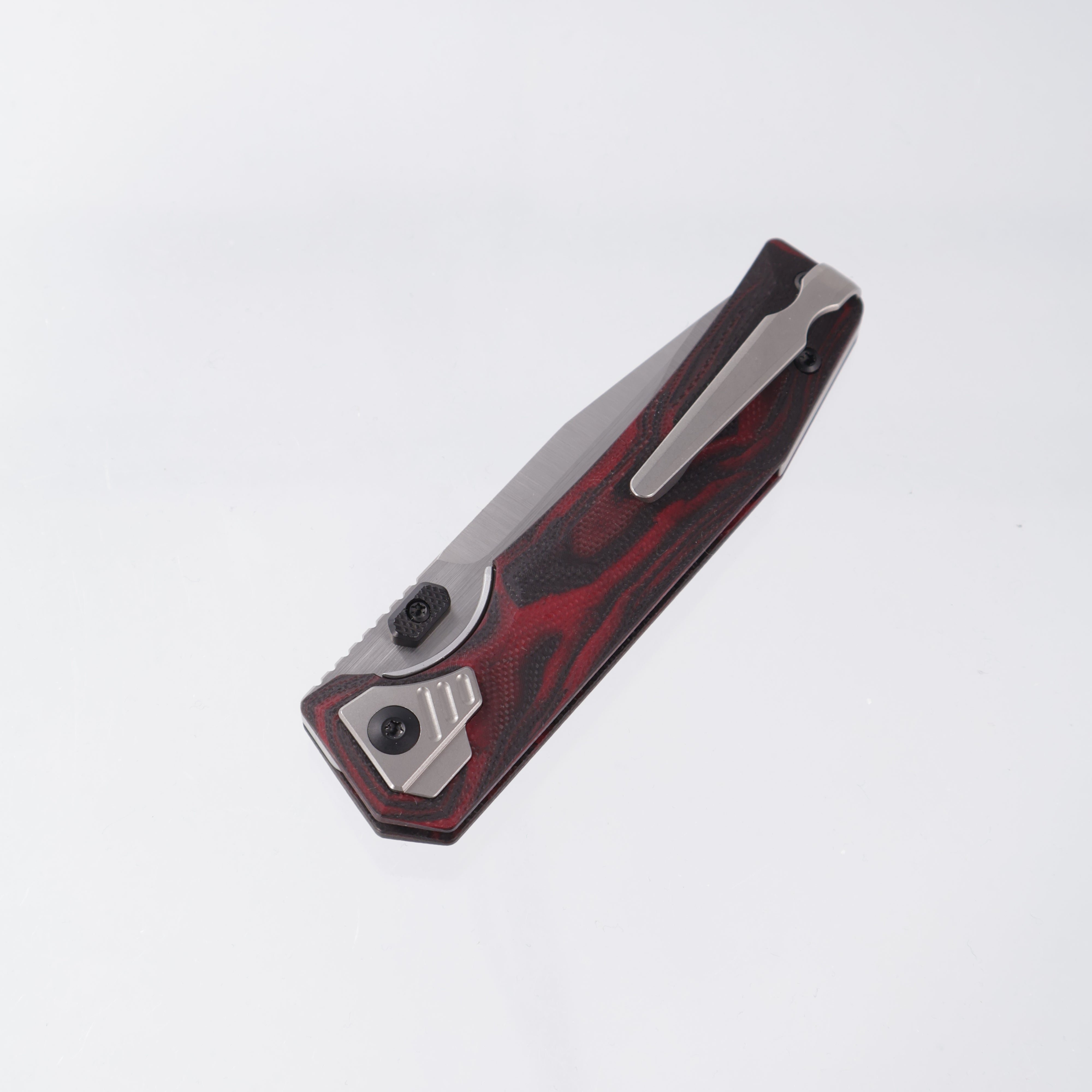 Arcane Design The AUTOMATON - Mars Edition - Satin S90V - Black & Red Carbon Fiber/G10