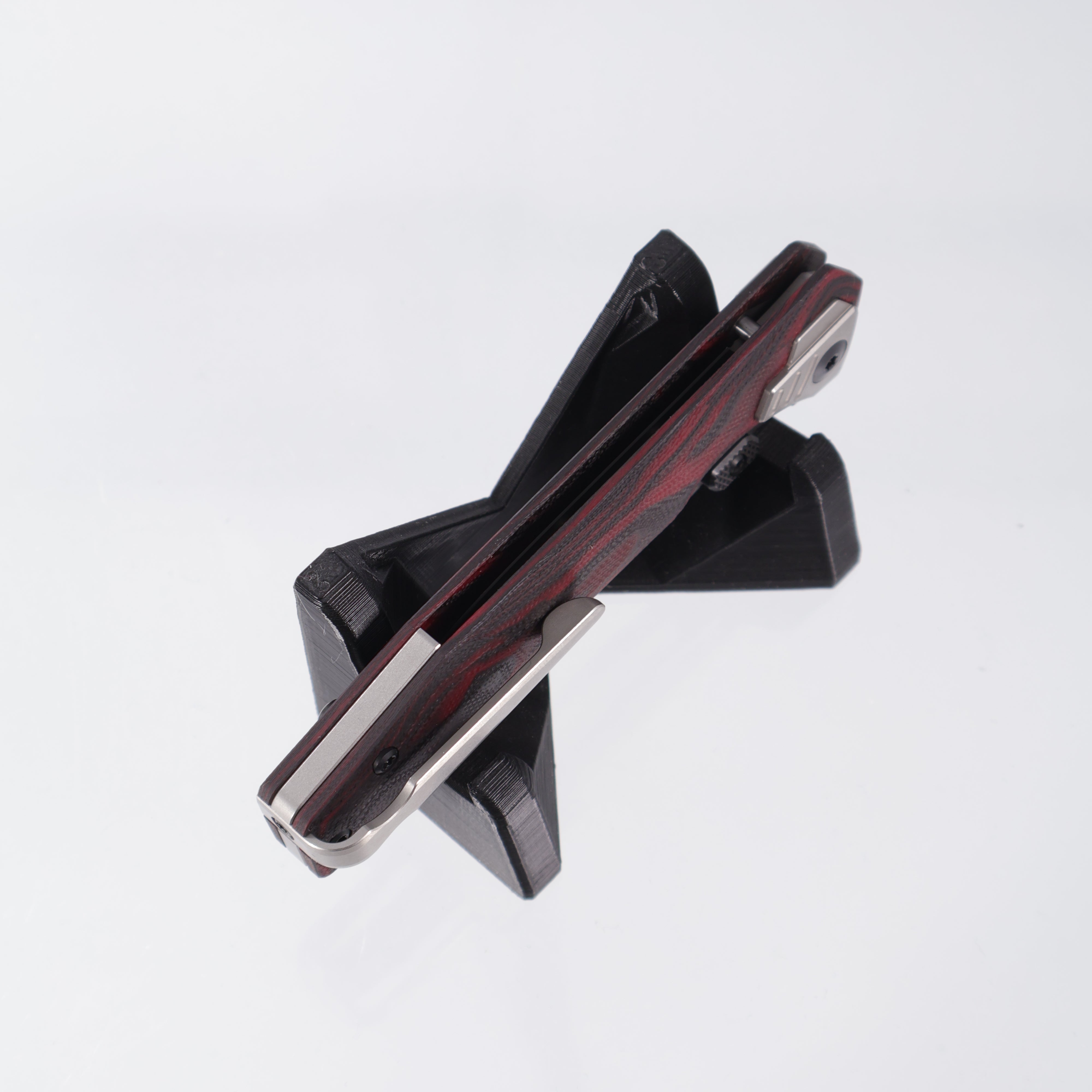 Arcane Design The AUTOMATON - Mars Edition - Satin S90V - Black & Red Carbon Fiber/G10