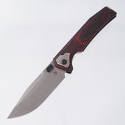 Arcane Design The AUTOMATON - Mars Edition - Stonewash S90V - Black & Red Carbon Fiber/G10