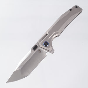 Arcane Design The ABYSS V2 - Bead Blasted Titanium w/ Zircuti Pivot Collars - Satin Magnacut