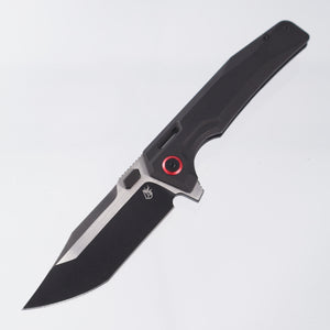 Arcane Design The ABYSS V2 - PVD Titanium w/ Red Pivot Collars - Two-Tone Magnacut