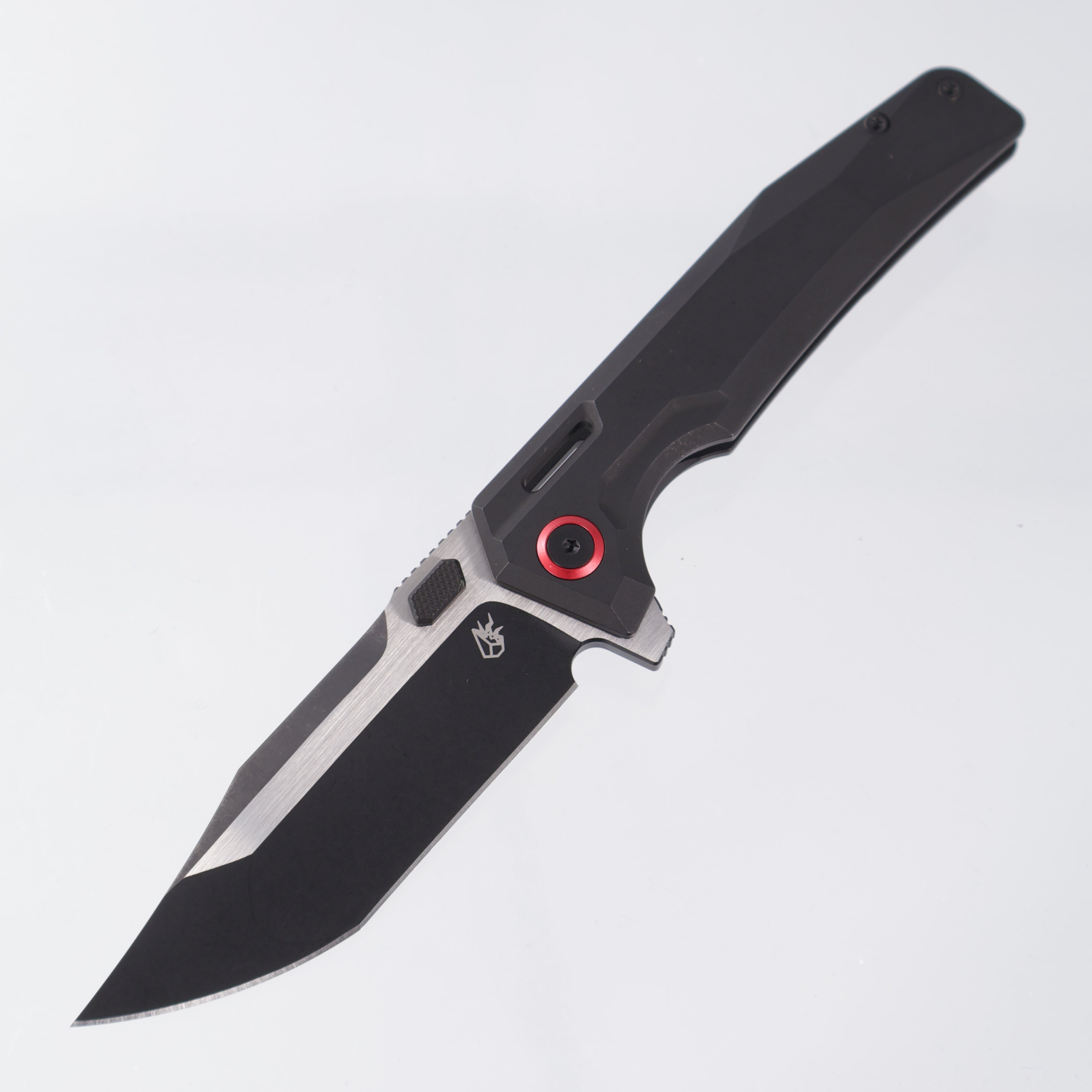 Arcane Design The ABYSS V2 - PVD Titanium w/ Red Pivot Collars - Two-Tone Magnacut
