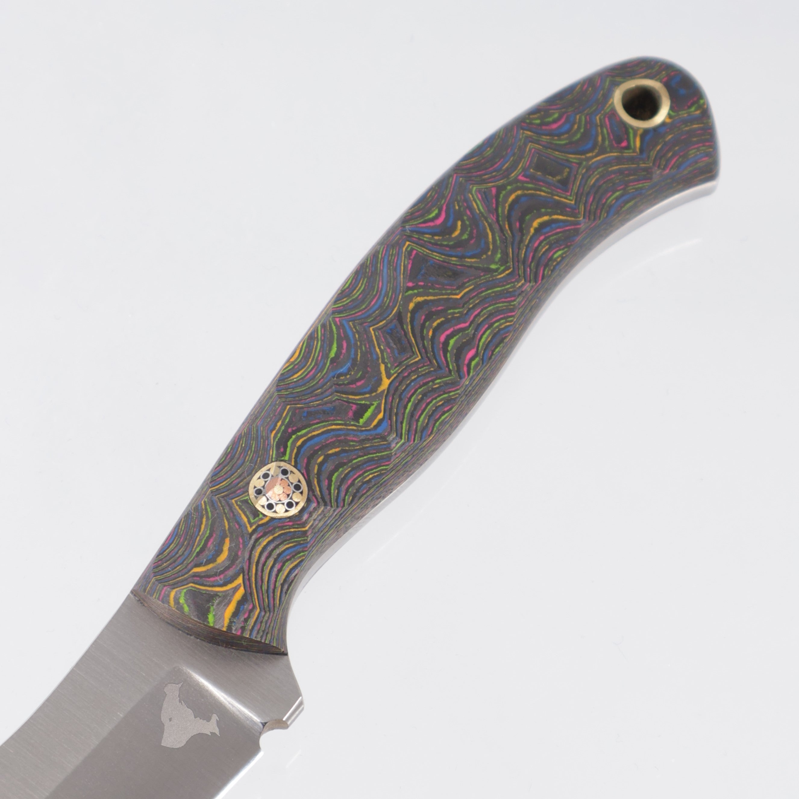 Artio EDC Ailurus - Sculpted 80s Camo Carbon w/ Mosaic Pins - Satin AEB-L