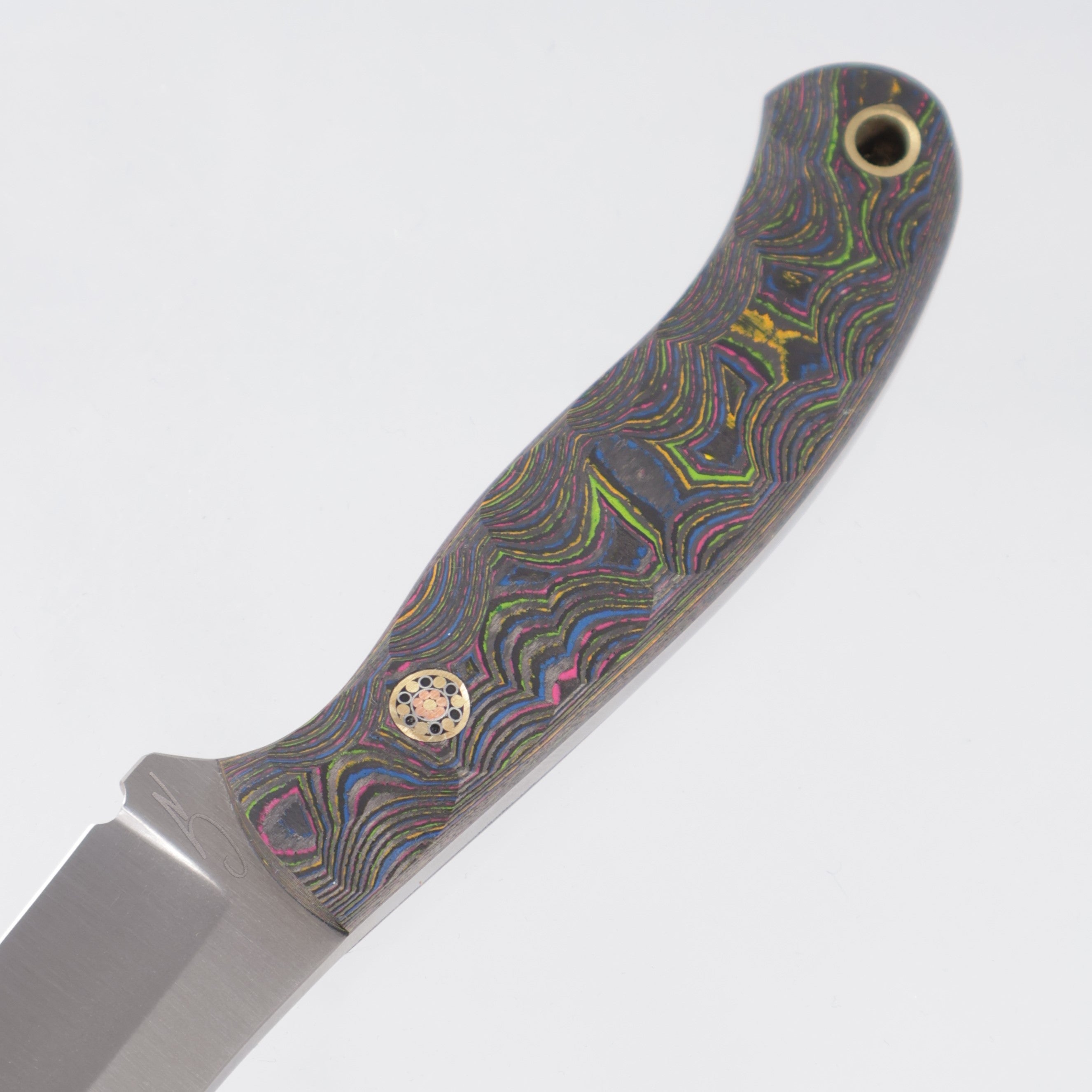 Artio EDC Ailurus - Sculpted 80s Camo Carbon w/ Mosaic Pins - Satin AEB-L