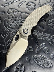 KUNWU KNIVES PADRE SATIN TITANIUM HANDLE POCKET KNIFE VANAX STEEL K706T-2