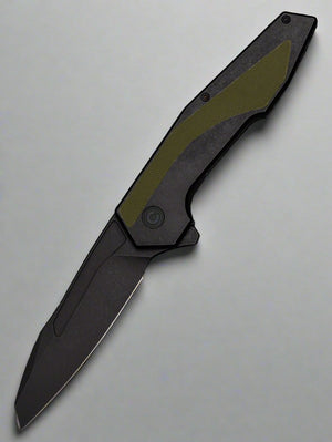 CIVIVI GTC Hypersonic Frame Lock Knife Black Steel/OD Green G-10 (3.7" Black SW)