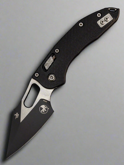 Microtech Stitch Ram-Lok 169RL-1FLGTBK Fluted Black G-10 Black Standard
