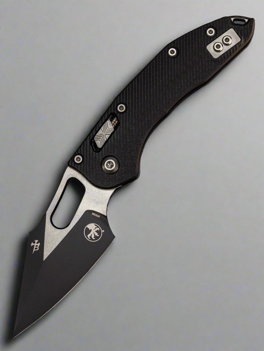 Microtech Stitch Ram-Lok 169RL-1FLGTBK Fluted Black G-10 Black Standard