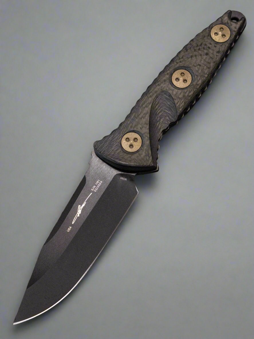 Microtech 113M-1DLCCFS Socom Alpha Mini S/E - Carbon Fiber - Black DLC Blade - Signature Series