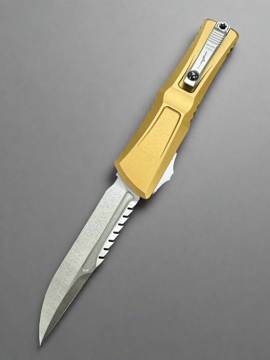 Microtech Combat Troodon Interceptor Gen III Signature Series Tan Stonewash Stonewash 1217-10 TAS