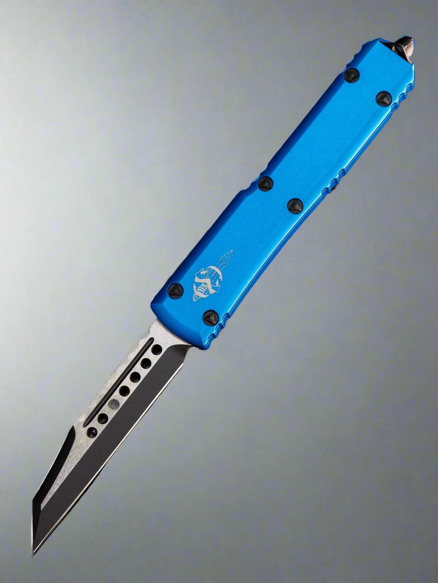 Microtech Ultratech Black Warhound Blue Signature Series 119W-1BLS