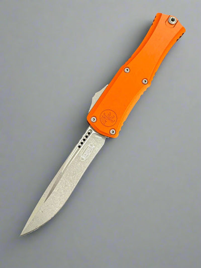 Microtech Knives Mini Hera Apocalyptic Recurve M390MK w/ Orange Handle 1705M-10 APOR