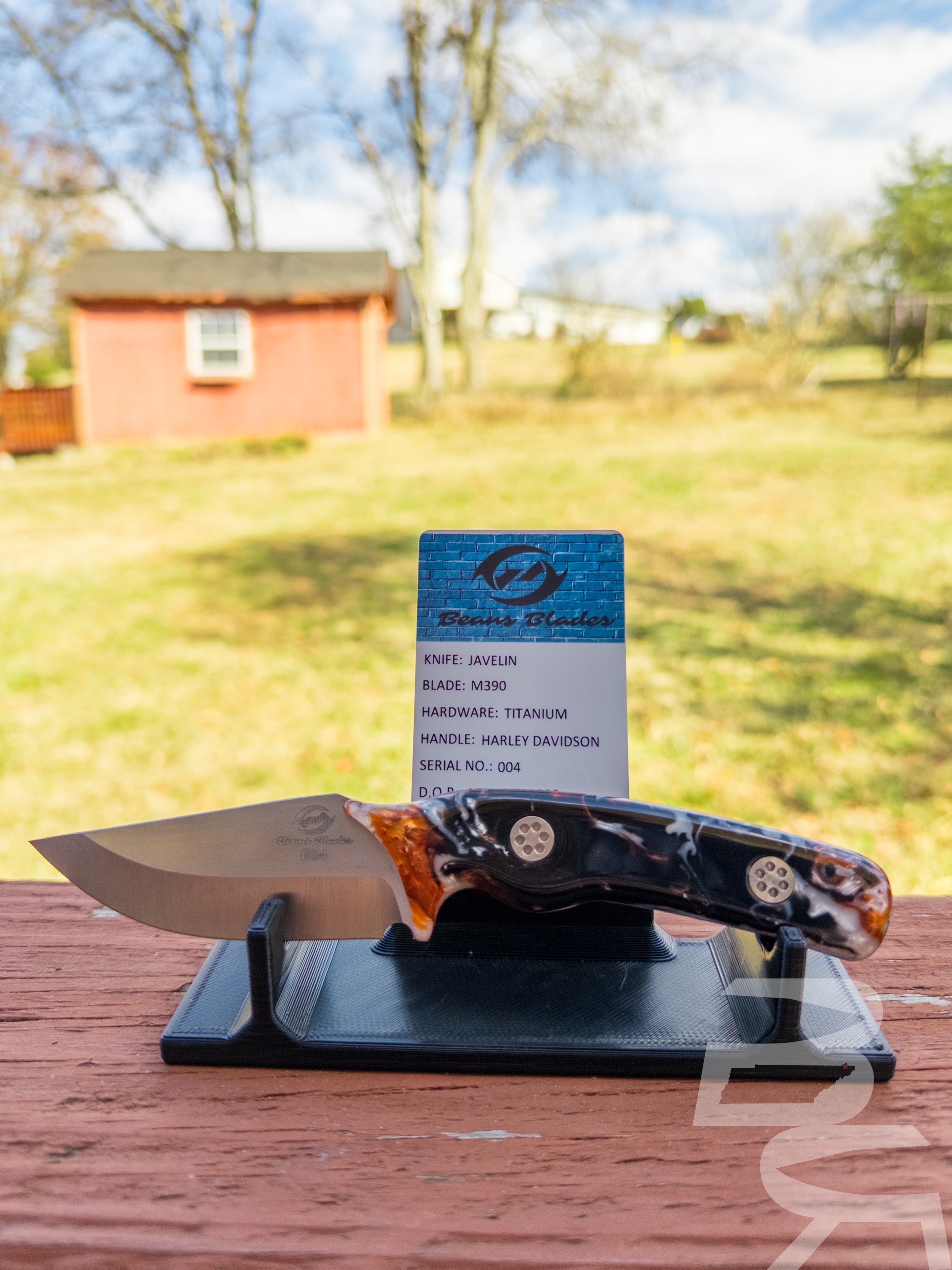 Beans Blades Fixed Javelin M390 “Harley Davidson” Resin