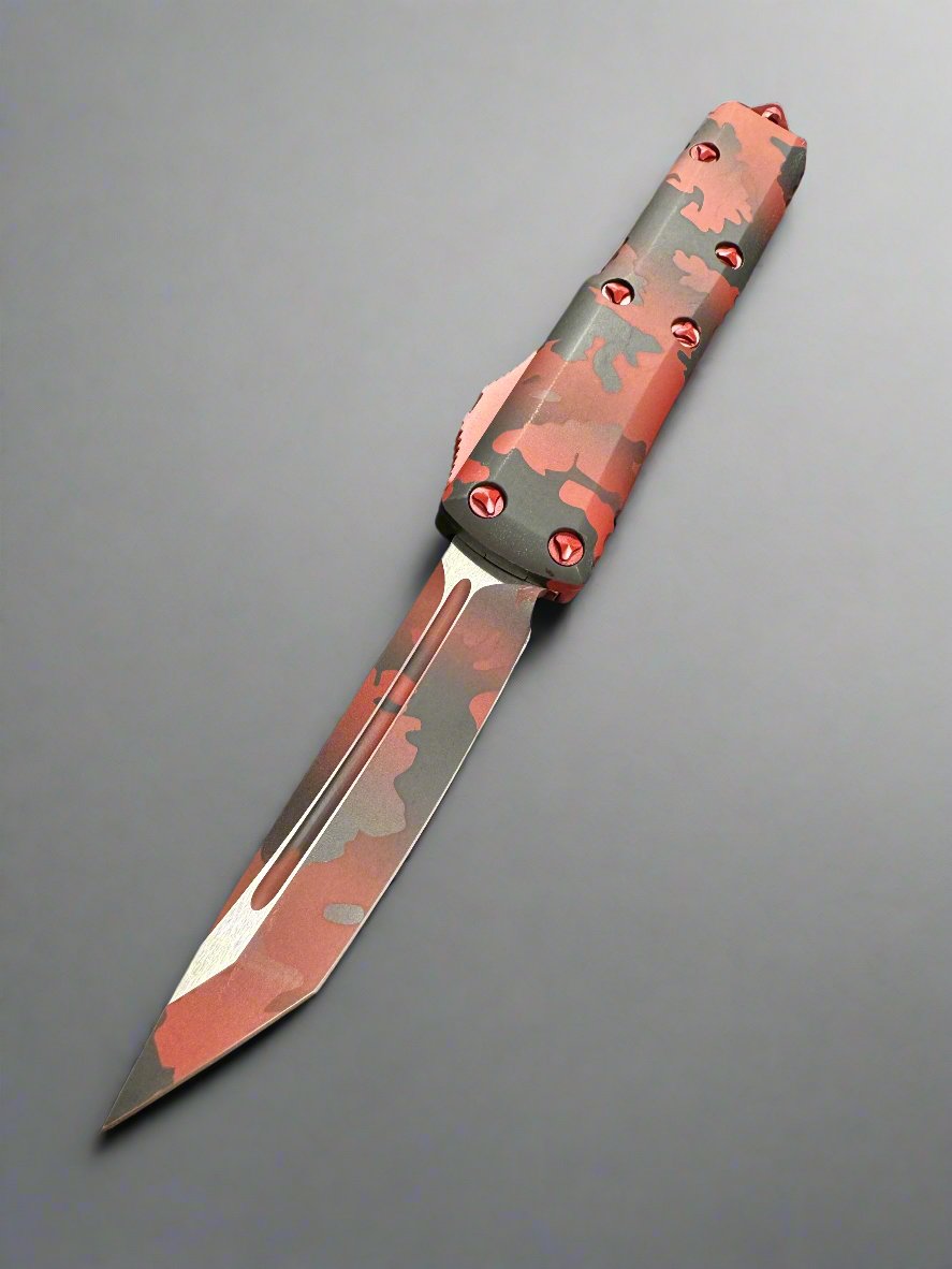 Microtech UTX-85 Tanto Red Camo Standard Signature Series 233-1 RCS
