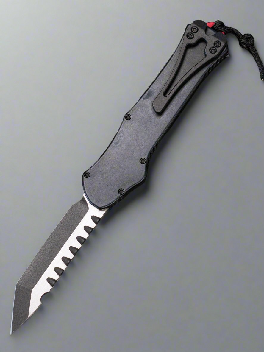 Heretic Hydra V3 Predator w/ Two Tone Tanto MagnaCut & Silver/Copper Harding Bead OTF Single Action